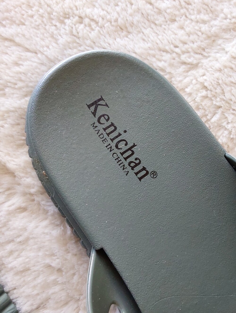 🌺 NWT Kenichan Gray-blue Crisscross Buckle Slide Sandals - Picture 3 of 6